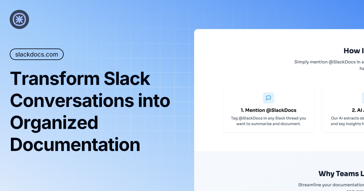 SlackDocs - Convert Slack to Notion Documentation